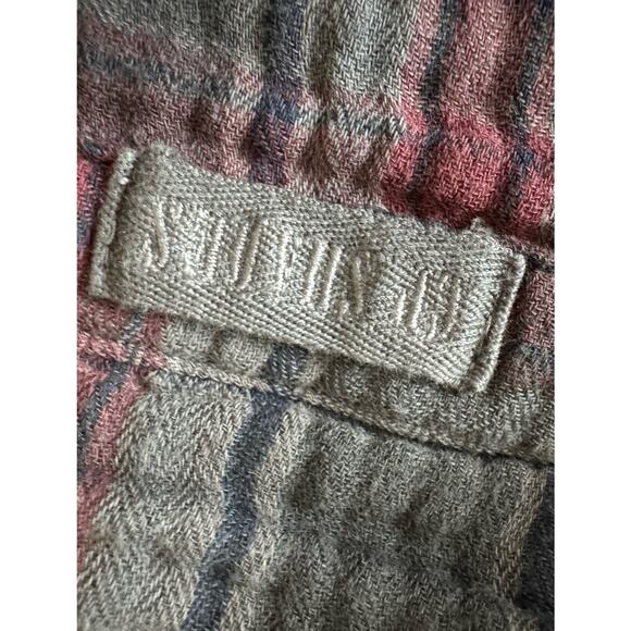 CP Shades Shirt Womens Medium Gauze Plaid Relaxed Long Sleeve Button Up Barn - Picture 9 of 9